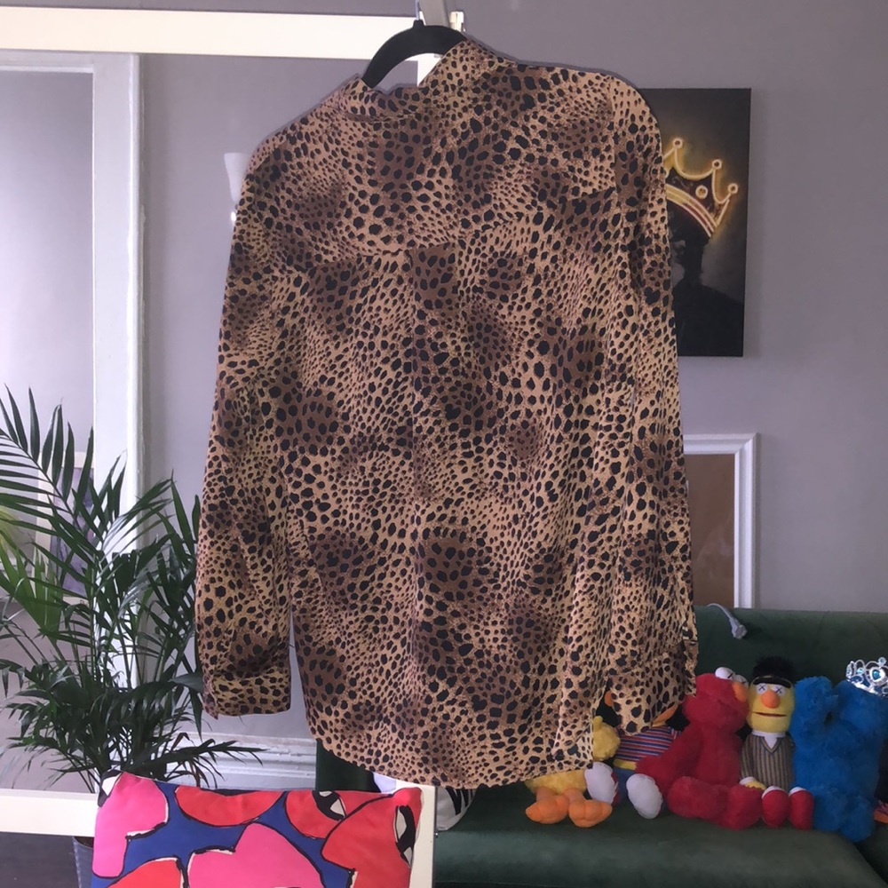 Mng Classic Leopard Print Button Down Woman’s Shi… - image 2
